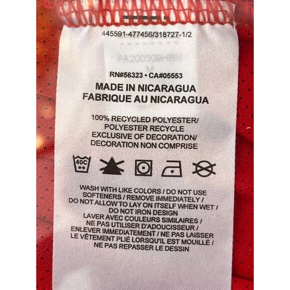 Nike Red Dri-Fit Athletic T-Shirt Medium 87j - Picture 7 of 9